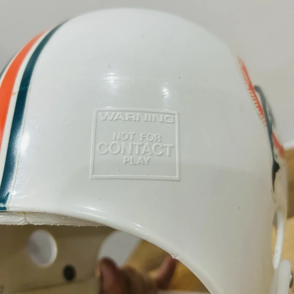 Vintage 1980's HUTCH Miami Dolphins Kids Toy NFL Football Full Size Helmet